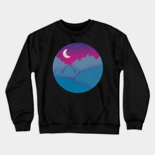 Mountains Under A Night Sky Crewneck Sweatshirt